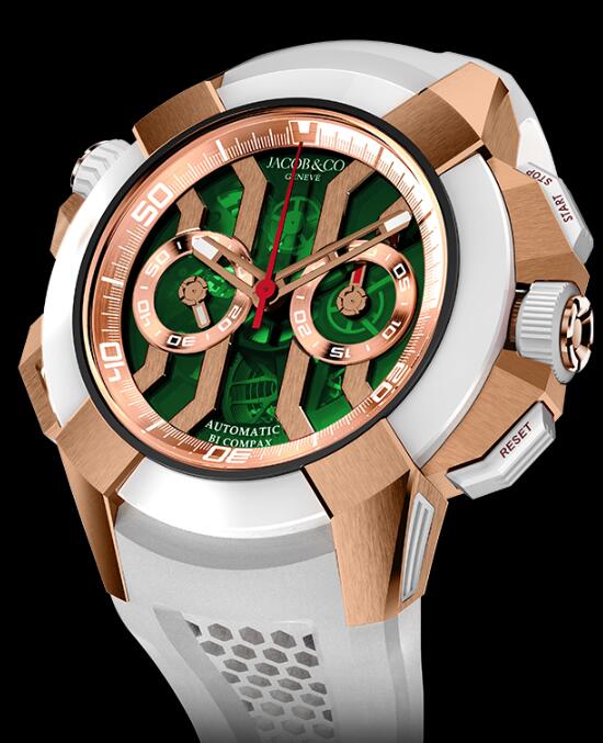 Jacob & Co Epic X Chrono Rose Gold Green Dial EC312.42.SB.GN.A Replica watch